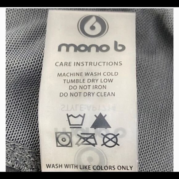 Mono B Moto Black Mesh Full Length Rib Leggings S - Picture 8 of 11